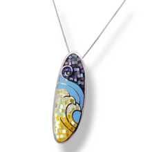 Load image into Gallery viewer, Sterling Mosaic Mother of Pearl Waves