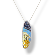 Load image into Gallery viewer, Sterling Mosaic Mother of Pearl Waves