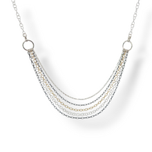 Load image into Gallery viewer, Multicolor Layered Sterling Chain - Oxidized and Gold Plated