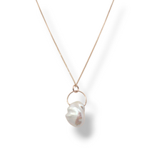 Load image into Gallery viewer, Wild Kashi Pearl Hanging On Gold Plated GF Loop Necklace - 2
