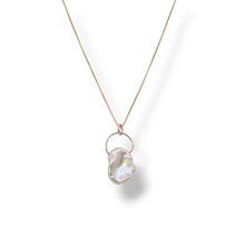 Load image into Gallery viewer, Wild Kashi Pearl Hanging On Gold Plated GF Loop Necklace - 2