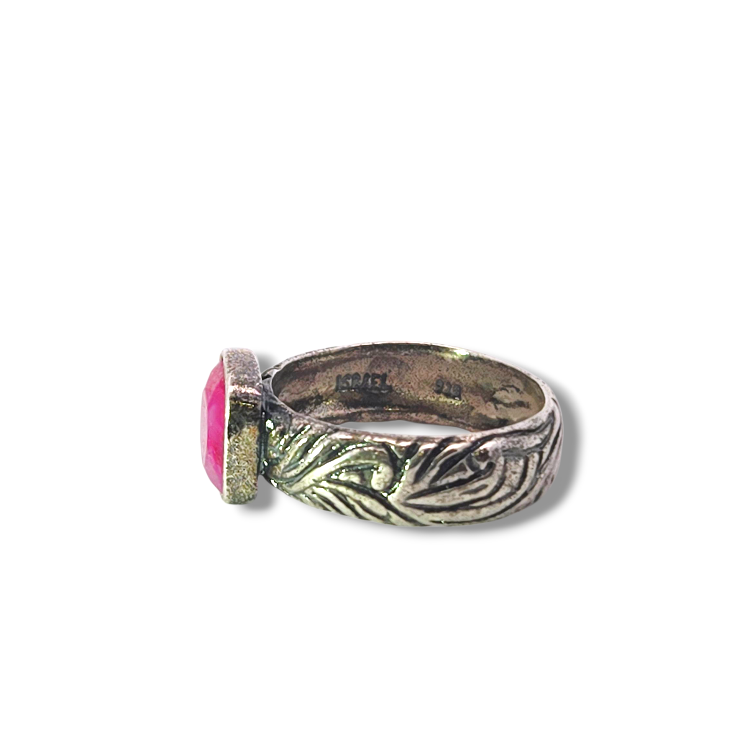 Ruby Sterling Swirly Ring