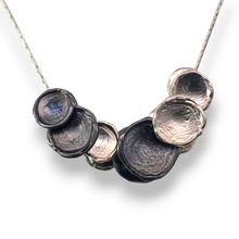Load image into Gallery viewer, Sterling Silver Two-Tone Kinetic Indents Necklace