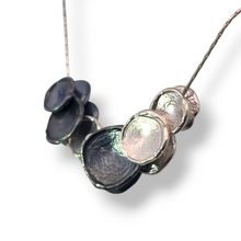 Load image into Gallery viewer, Sterling Silver Two-Tone Kinetic Indents Necklace