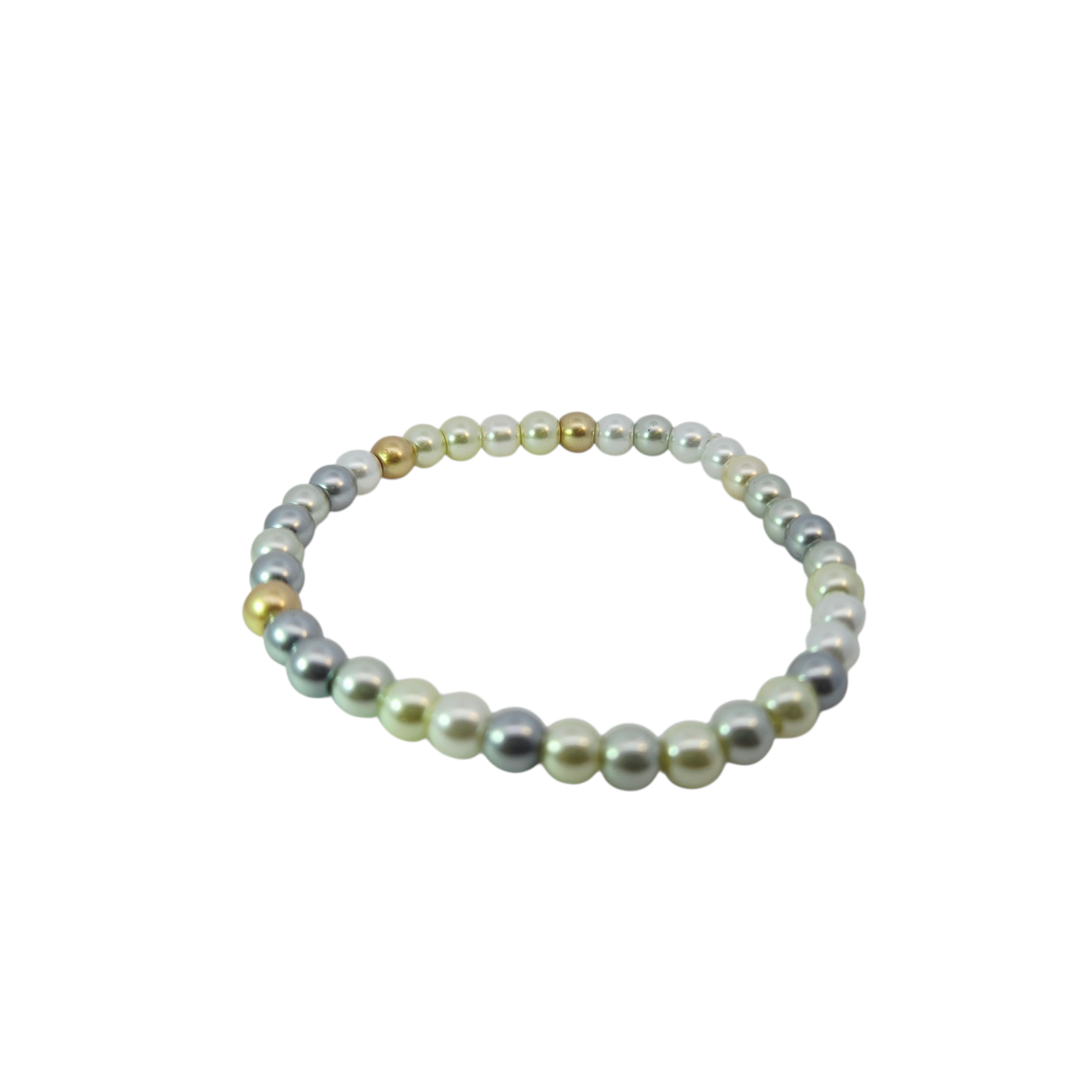 Multicolored Pearl Stretch Bracelet
