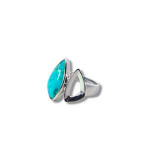 Load image into Gallery viewer, Sterling Turquoise Triangle Ring