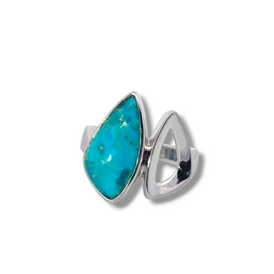 Sterling Turquoise Triangle Ring