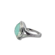 Load image into Gallery viewer, Sterling Faceted Amazonite Teardrop Ring