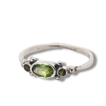 Load image into Gallery viewer, Sterling Green Tourmaline Ring