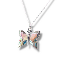 Load image into Gallery viewer, Sterling Mosaic Butterfly Necklace