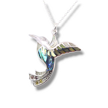Load image into Gallery viewer, Sterling Mosaic Hummingbird Necklace