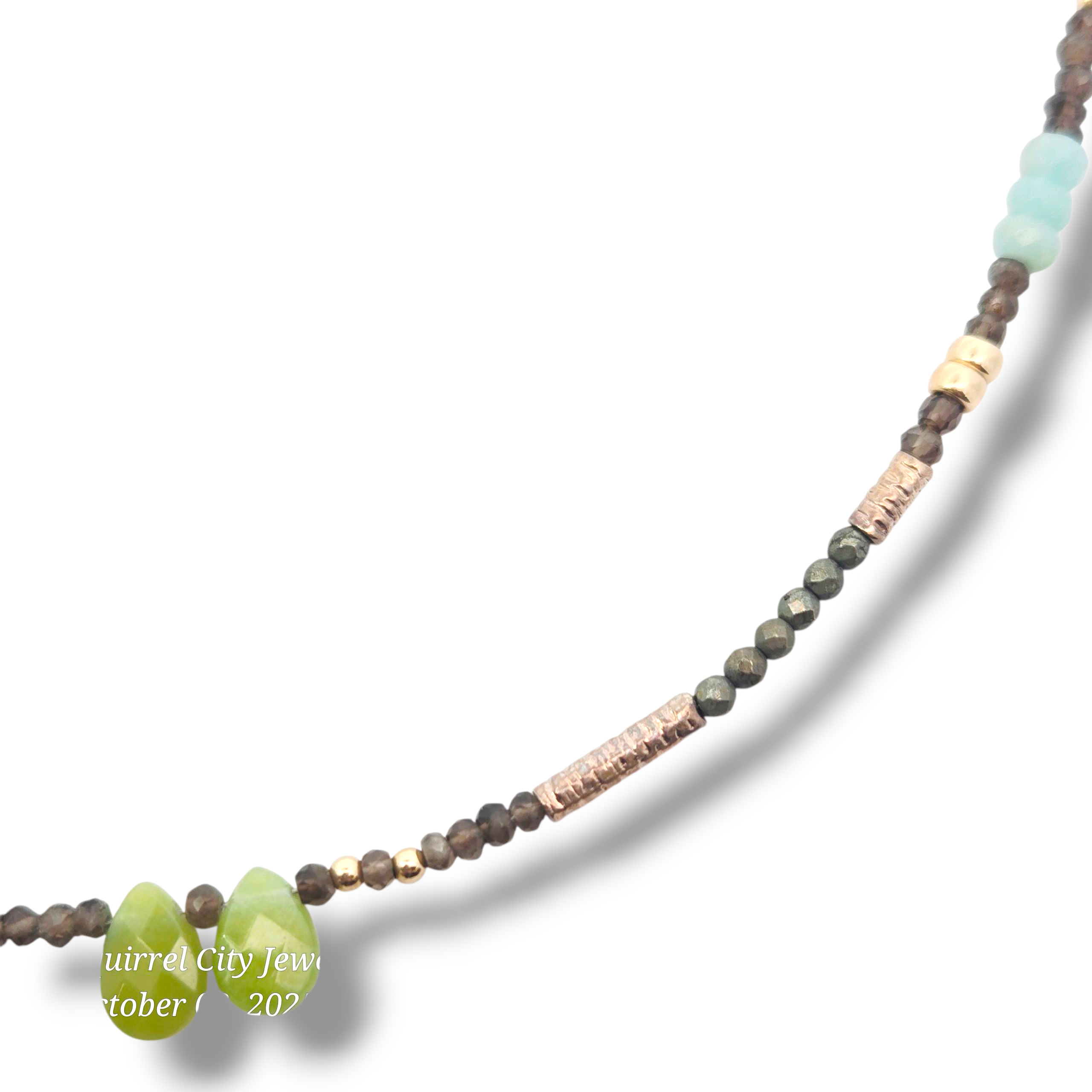 Sterling/GF Beaded Necklace