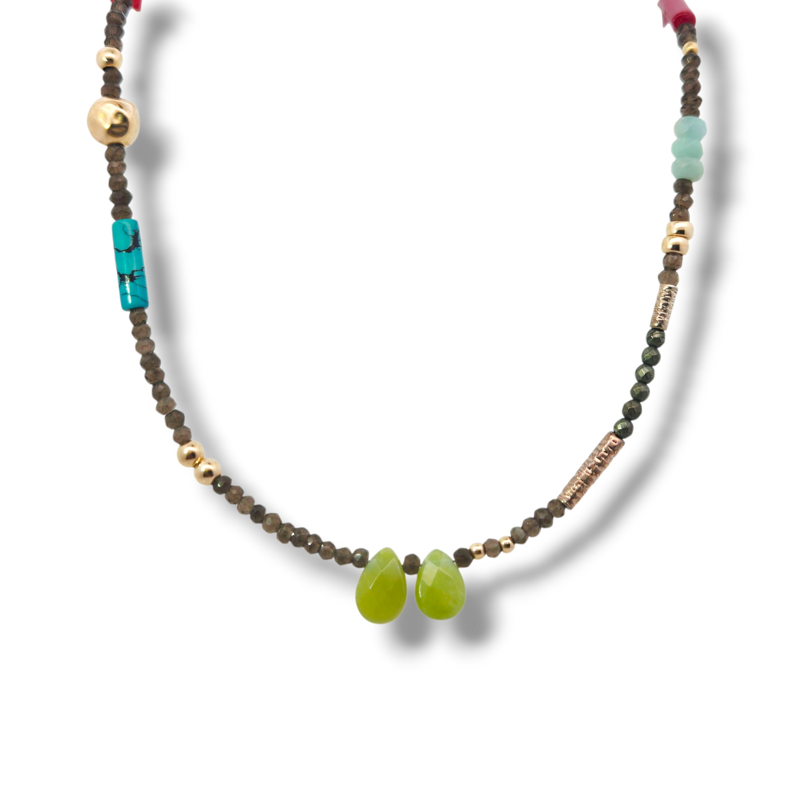 Sterling/GF Beaded Necklace