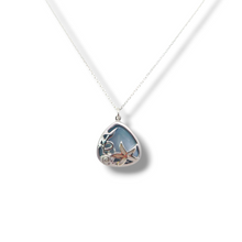 Load image into Gallery viewer, Sterling Light Blue MOP Sea Necklace
