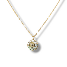 Load image into Gallery viewer, Sterling Gold Plated Necklace with MOP Pendant