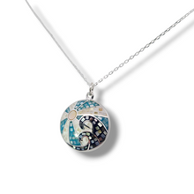 Load image into Gallery viewer, Sterling Wave Necklace with MOP Mosic Inlay