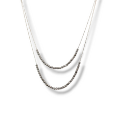 Load image into Gallery viewer, Sterling Double Layer Faceted Beaded Necklace
