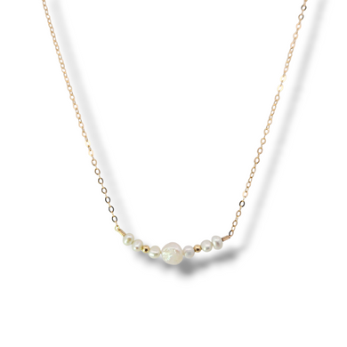 Sterling Gold Plated Necklace with Pearl Strand