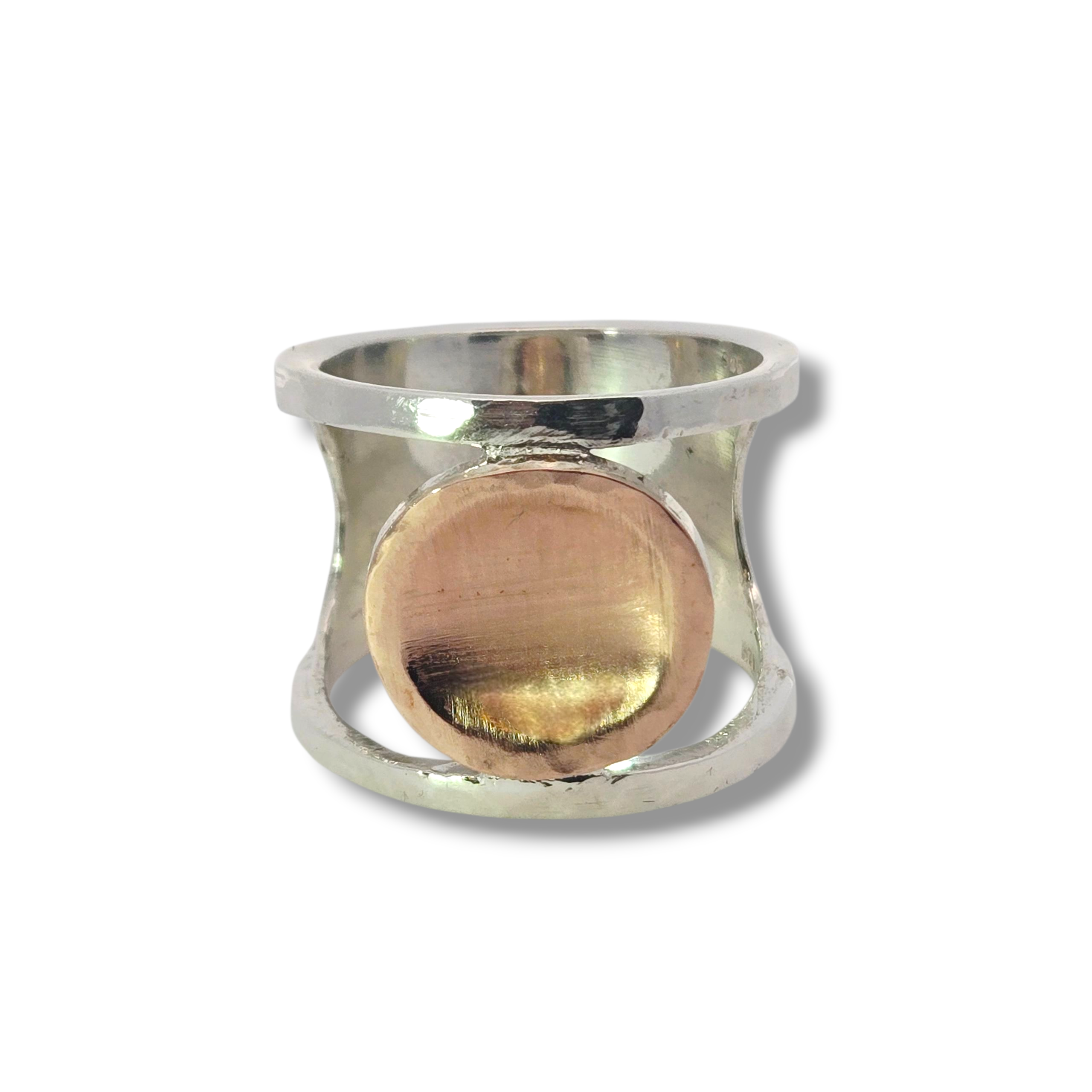 Sterling + 10k Rose Dish Ring
