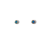 Load image into Gallery viewer, Sterling Opal Eye Studs