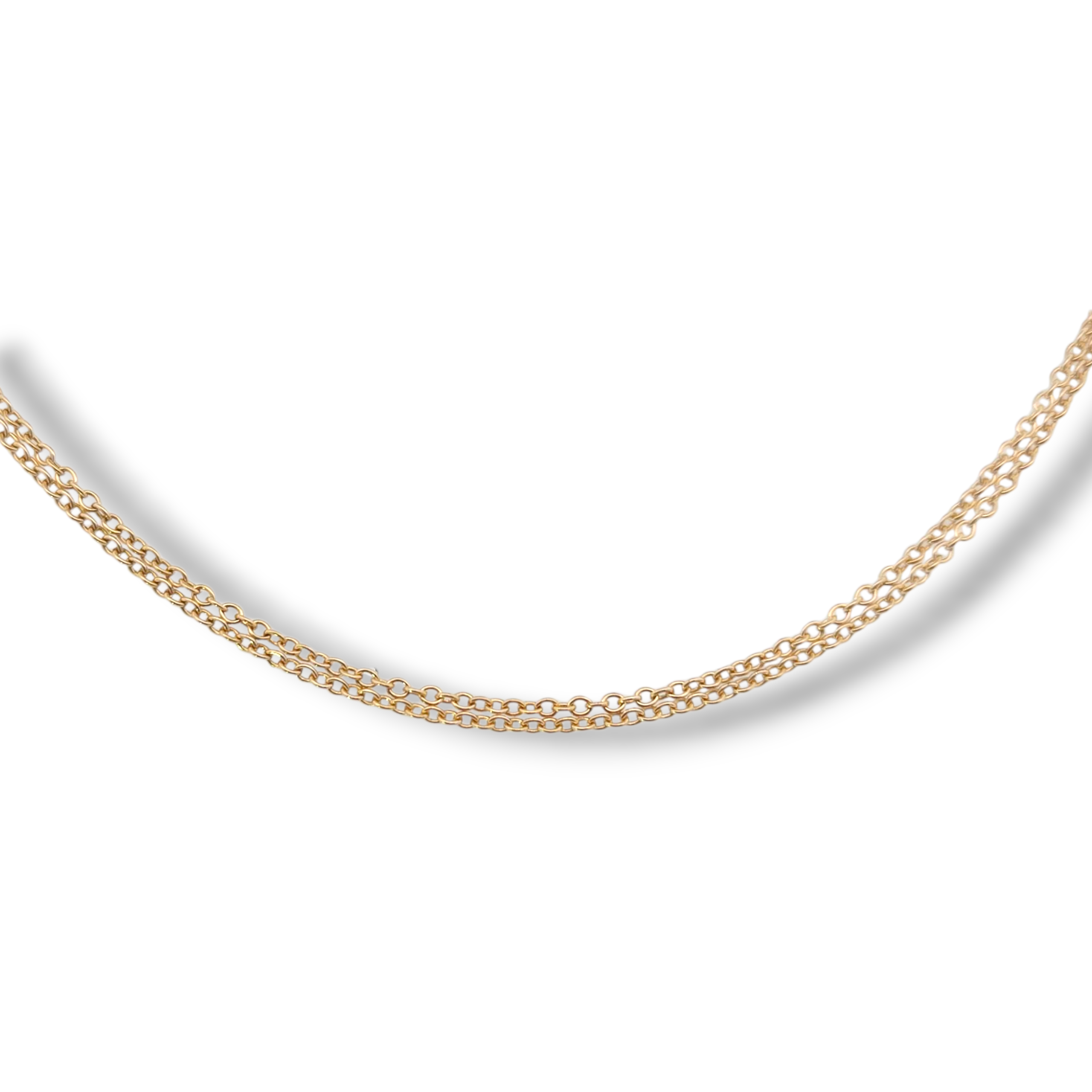 14k Yellow Gold Double Cable Bracelet - 8.5