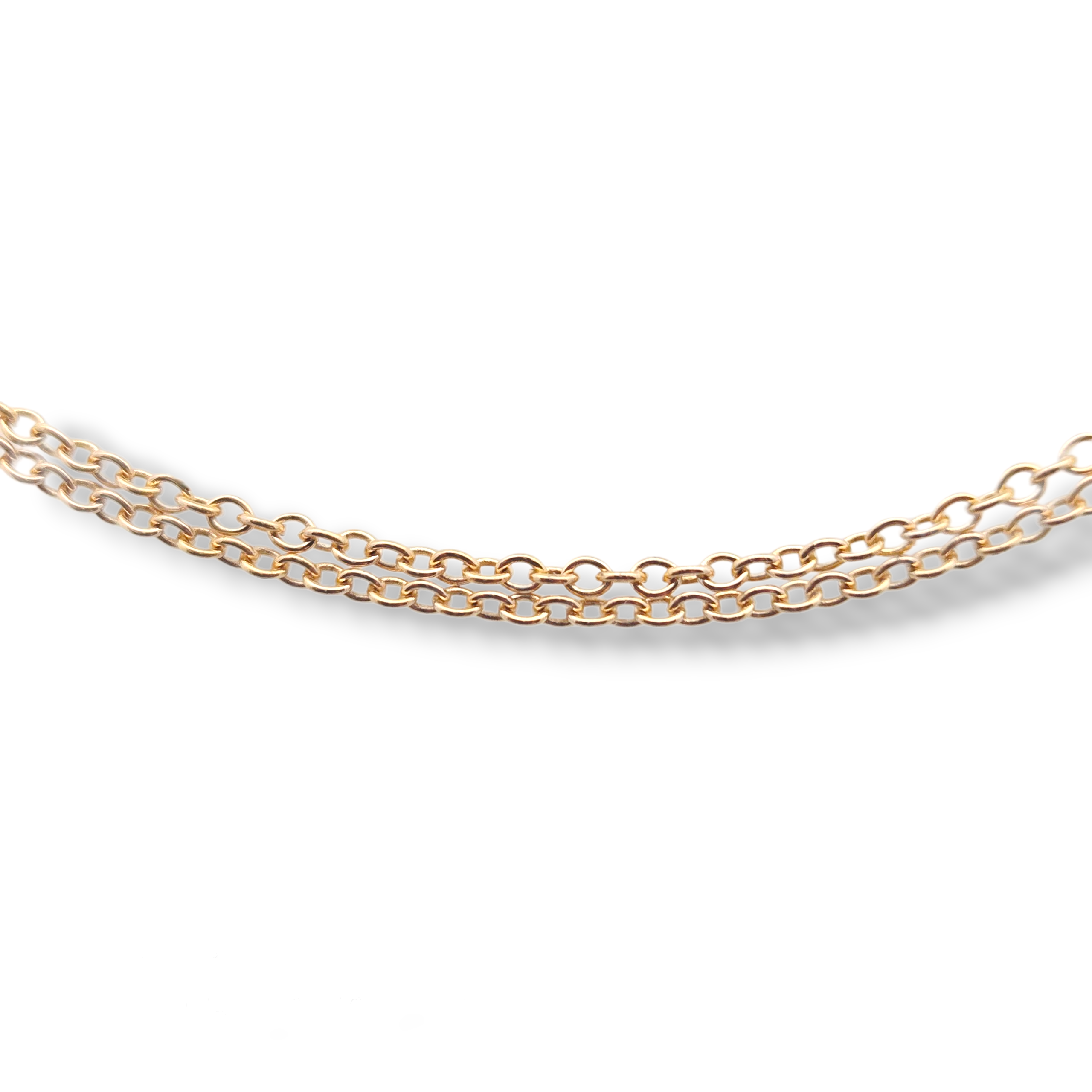 14k Yellow Gold Double Cable Bracelet - 8.5