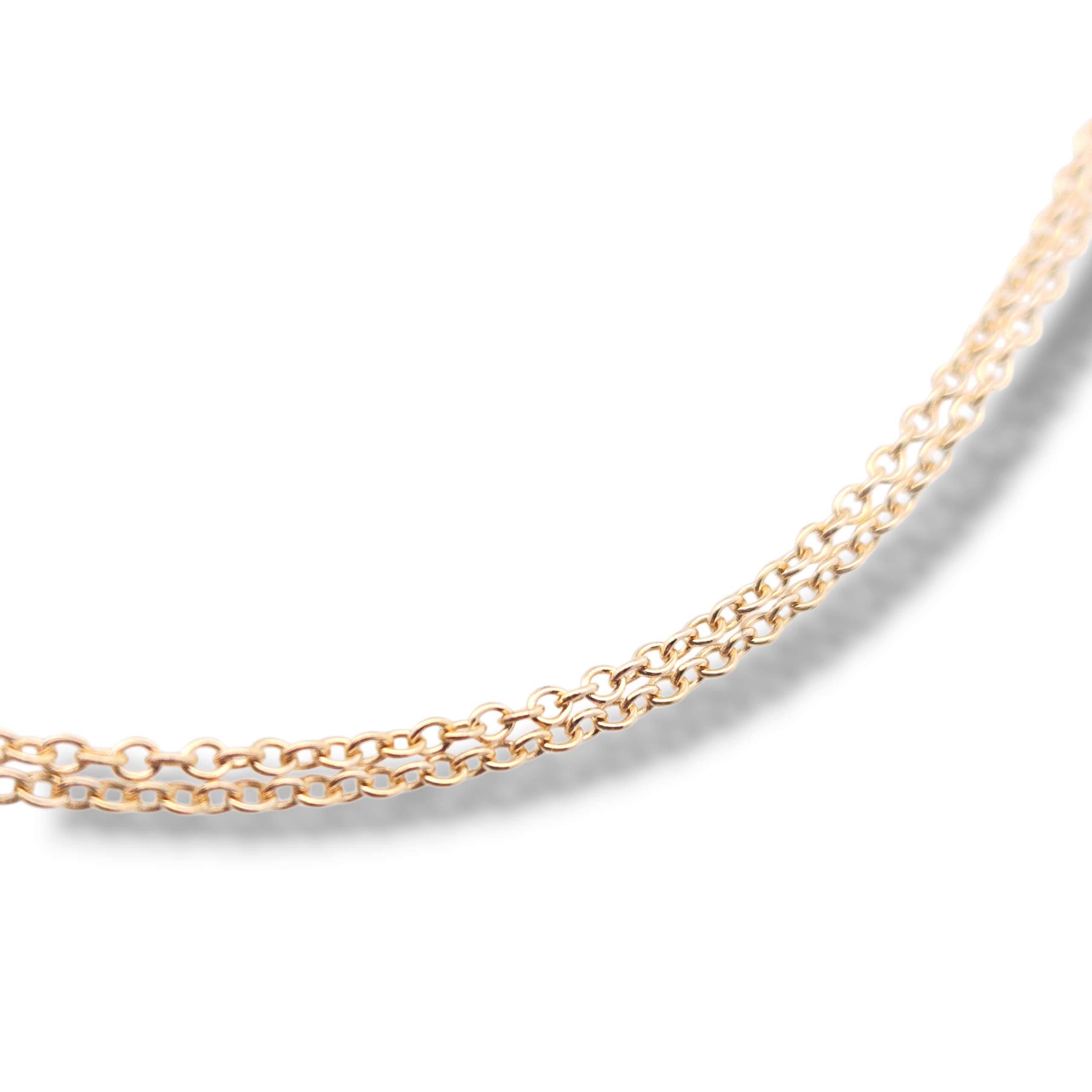 14k Yellow Gold Double Cable Bracelet - 8.5
