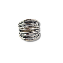 Load image into Gallery viewer, Layered Sterling Silver Tapered Band Ring