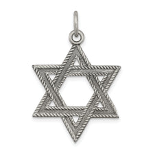 Load image into Gallery viewer, Sterling Silver Antiqued Star of David Charm