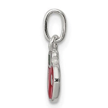 Load image into Gallery viewer, Sterling Silver Enameled Apple Charm for Permanent Jewelry