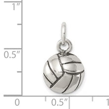 Load image into Gallery viewer, Sterling Silver Antiqued Volleyball Charm