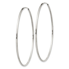 Load image into Gallery viewer, Sterling Silver 1.3mm Hoop Earrings, 50mm
