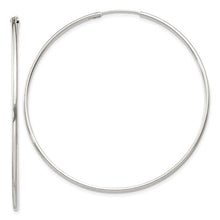 Load image into Gallery viewer, Sterling Silver 1.3mm Hoop Earrings, 50mm