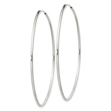 Load image into Gallery viewer, Sterling Silver 1.3mm Hoop Earrings, 55mm