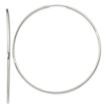 Load image into Gallery viewer, Sterling Silver 1.3mm Hoop Earrings, 55mm