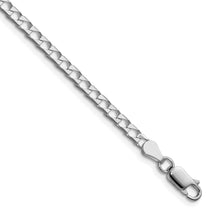 Load image into Gallery viewer, 24" Sterling Silver Diamond-Cut Square Curb Chain - 3.25mm