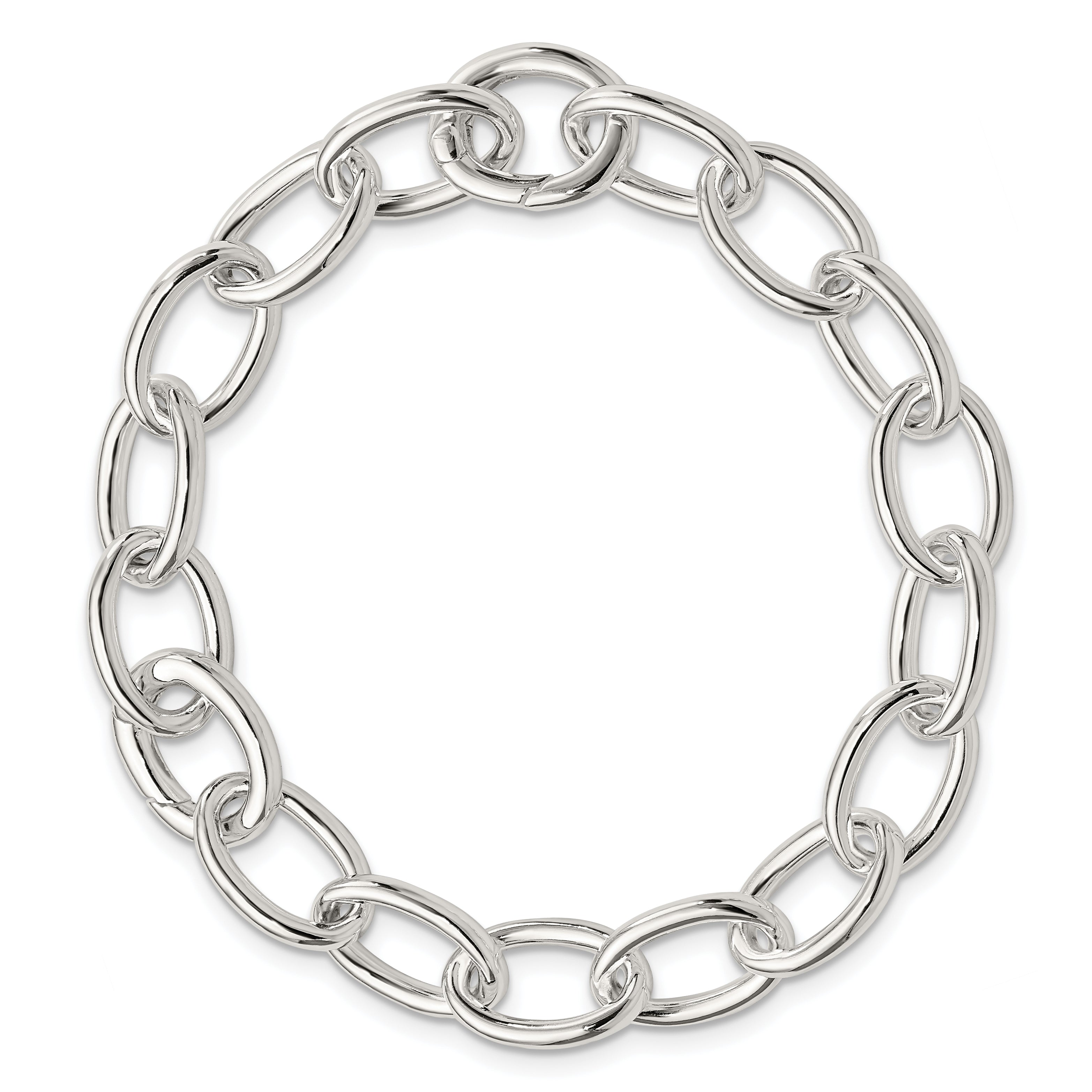 Sterling Silver Rhodium-plated Bracelet - 7