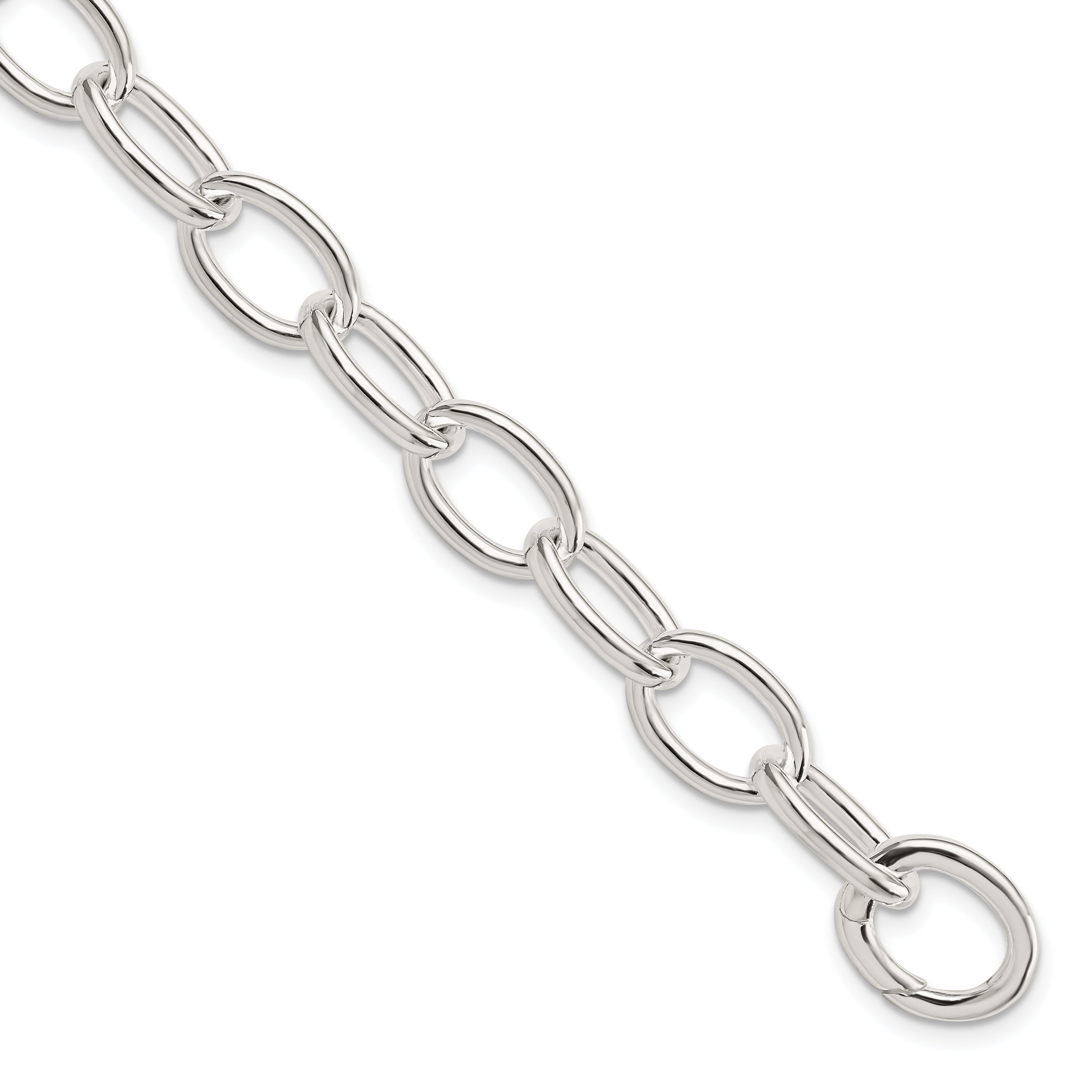 Sterling Silver Rhodium-plated Bracelet - 7