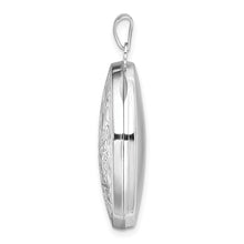 Load image into Gallery viewer, Sterling Silver Rhodium-plated Scroll Oval Locket