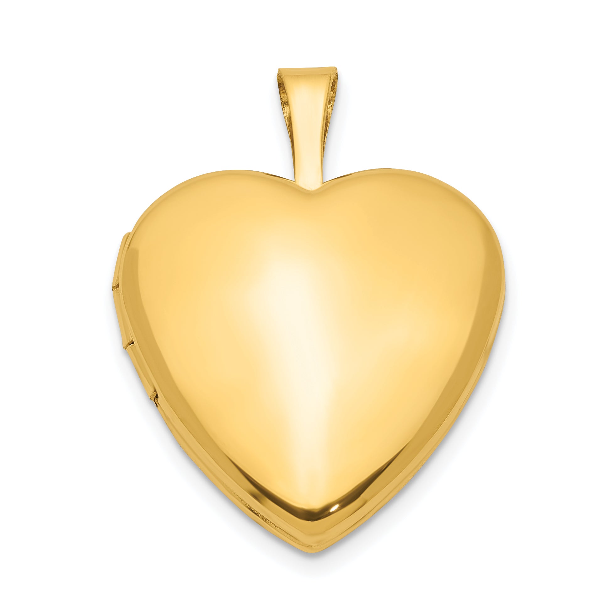 1/20 14K Gold Filled Satin and Polished 2-Frame 15mm Heart Locket