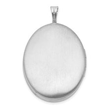 Load image into Gallery viewer, Sterling Silver Rhodium-plated Polished Filigree 26mm Oval Locket