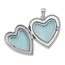Load image into Gallery viewer, Sterling Silver Rhodium-plated 24mm Plain Heart Locket