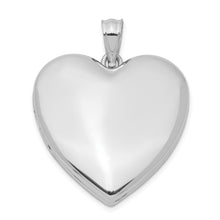 Load image into Gallery viewer, Sterling Silver Rhodium-plated 24mm Plain Heart Locket