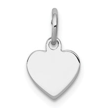 Load image into Gallery viewer, Sleek Heart Charm - Sterling; Rhodium Plated