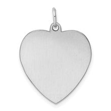Load image into Gallery viewer, Rhodium-Plated Sterling Silver Engravable Heart Charm
