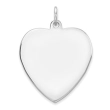 Load image into Gallery viewer, Rhodium-Plated Sterling Silver Engravable Heart Charm