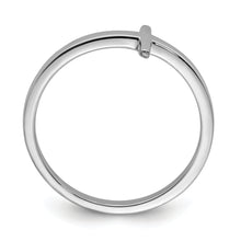 Load image into Gallery viewer, Sterling Silver Rhodium-plated Sideways Cross Ring