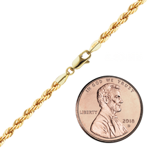 Load image into Gallery viewer, Finished Handmade Solid Rope Necklace in 14K Gold-Filled (2.3 - 4.0 mm)