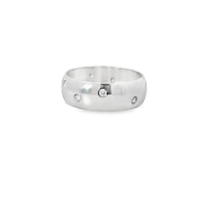 Load image into Gallery viewer, 14K White Gold and Diamond Scatter Band