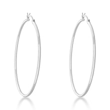 Load image into Gallery viewer, Sterling Silver 2mm High-Polished Hoop Earrings